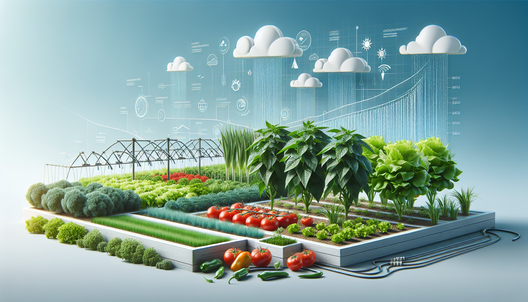 Fresh climate-adapted vegetable varieties ready for harvest