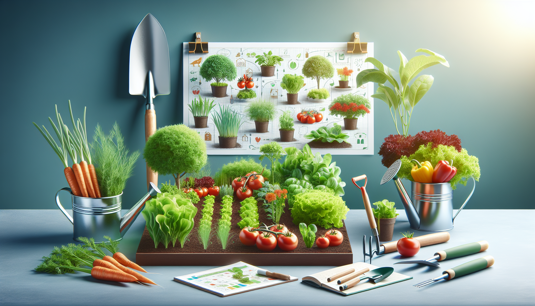 Garden layout and design for vegetable gardening guides