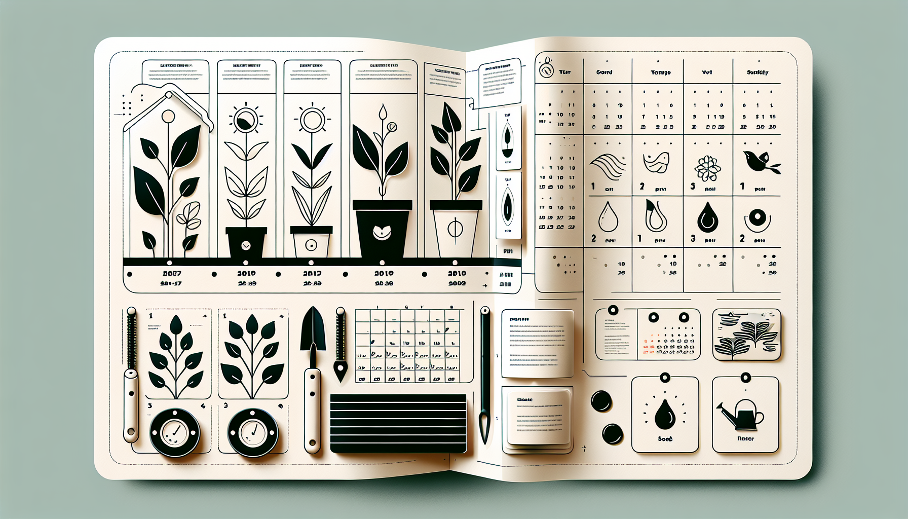 Seasonal planting calendar showing optimal sowing times for planting