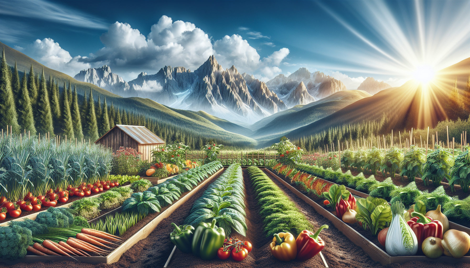 Fresh climate-adapted vegetable varieties ready for harvest