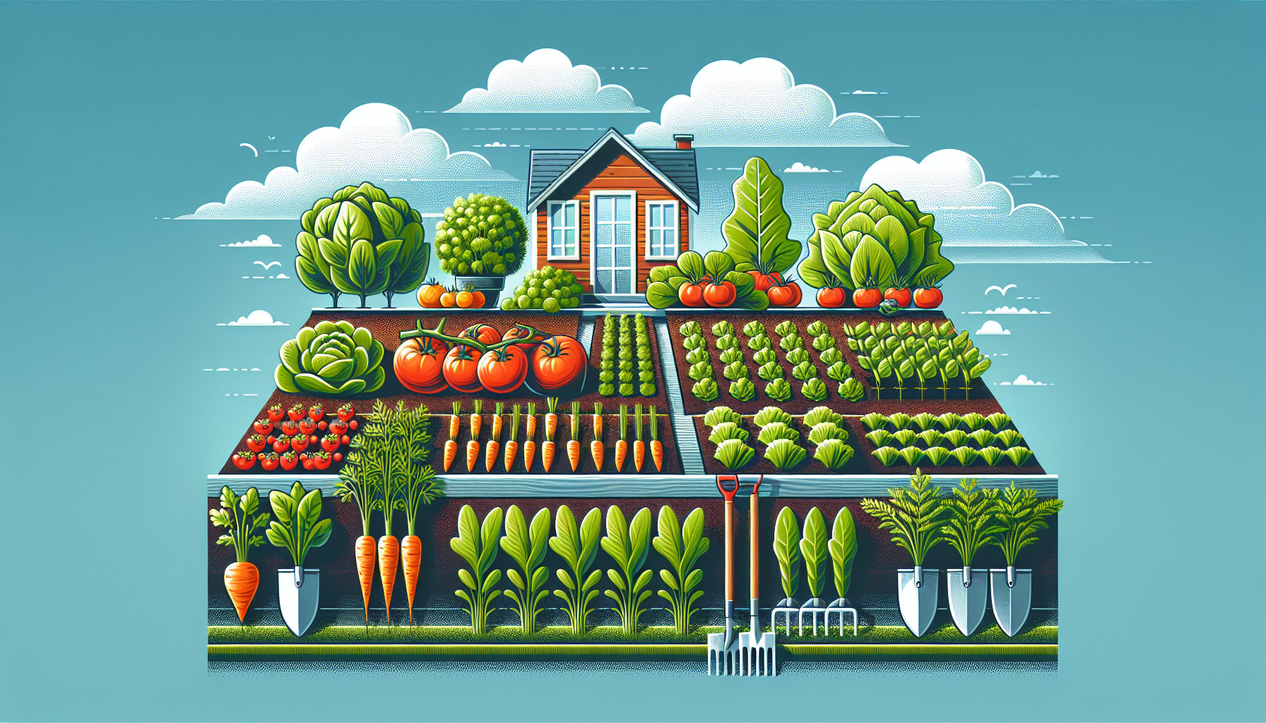 Garden layout and design for vegetable gardening guides