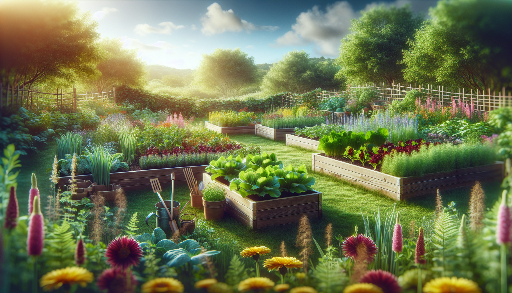 Garden layout and design for organic gardening solutions